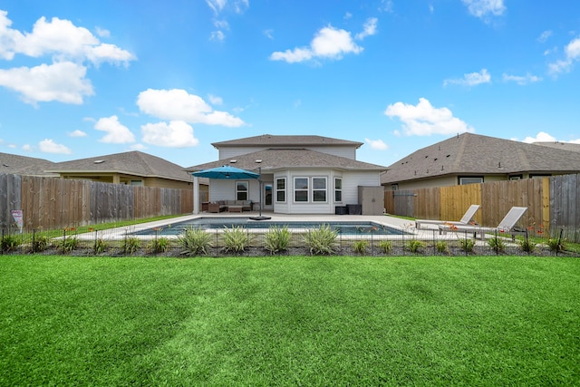 2218 Royal Ann Way, Tomball, TX 77375 - back of house with a fenced backyard, a patio area, and an outdoor living space