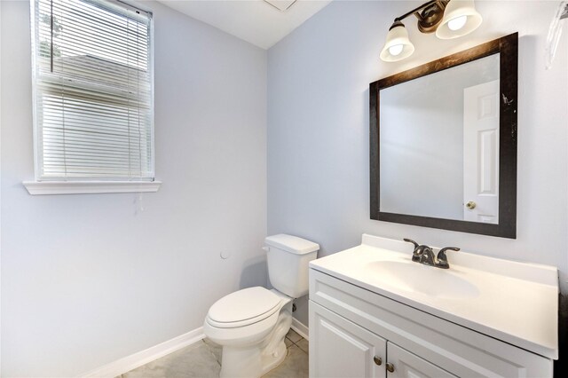16023 Cutten Rd, Houston, TX 77070 - half bathroom with vanity and tile patterned floors