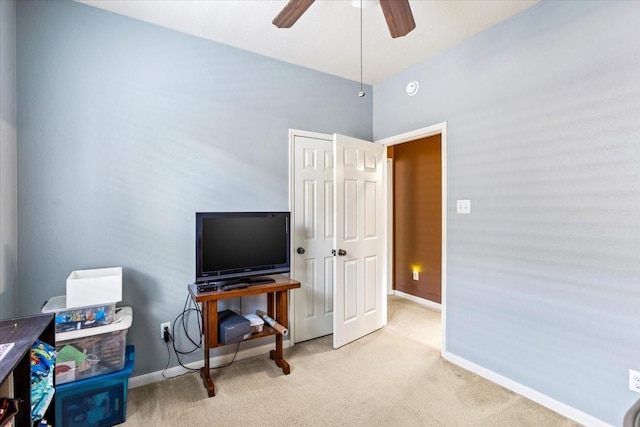 4472 Gerona St, League City, TX 77573 - carpeted office space with ceiling fan and baseboards