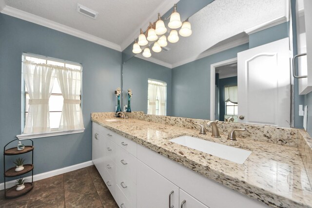 3107 Dulaney Rd, Houston, TX 77084 - full bath featuring crown molding and double vanity
