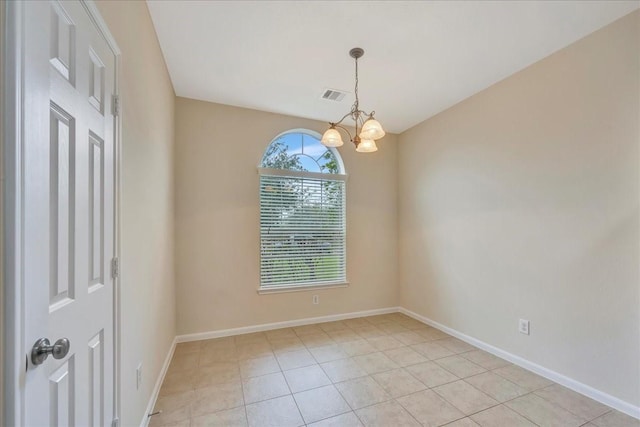 4473 Gran Canary Dr, League City, TX 77573 - spare room with a chandelier and light tile patterned flooring