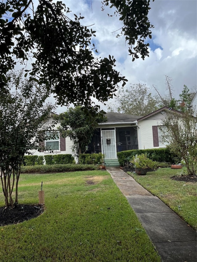 3744 Bellaire Blvd, Southside Place, TX 77025 - view of front of property featuring a front yard