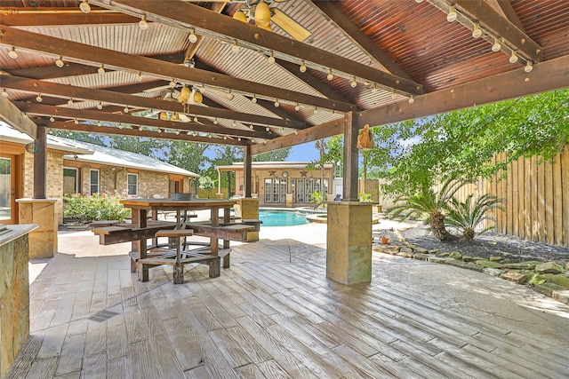 14590 N Tram Rd, Splendora, TX 77372 - view of patio / terrace featuring a gazebo and exterior bar