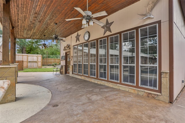 14590 N Tram Rd, Splendora, TX 77372 - view of patio / terrace with a ceiling fan