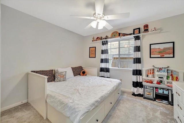 14523 Hillside Hickory Ct, Houston, TX 77062 - bedroom with light carpet and ceiling fan