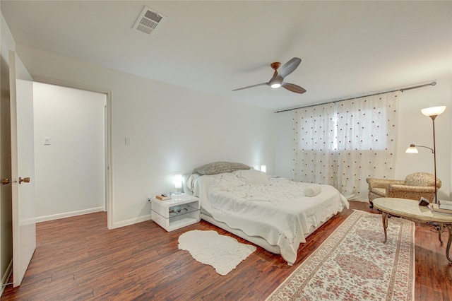 14143 Lost Meadow Ln, Houston, TX 77079 - bedroom featuring wood finished floors and a ceiling fan