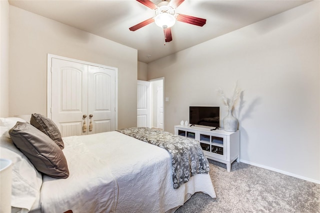 20518 Rimini River Way, Katy, TX 77449 - carpeted bedroom with a closet and a ceiling fan