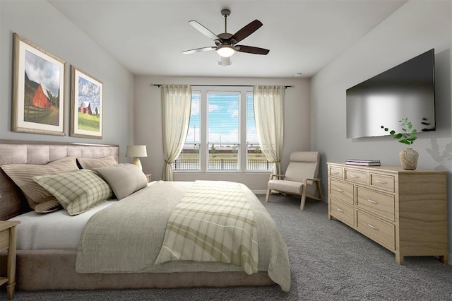 24239 Oakland Mist Ln, Katy, TX 77494 - bedroom featuring light colored carpet and a ceiling fan