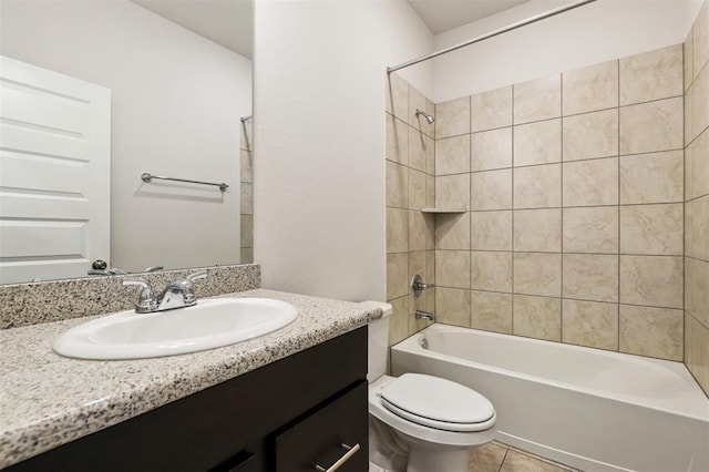 24239 Oakland Mist Ln, Katy, TX 77494 - bathroom featuring vanity,  shower combination, and tile patterned floors