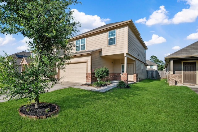 3319 Atascocita Vale Dr, Humble, TX 77396 - view of front of home featuring brick siding, a garage, and concrete driveway