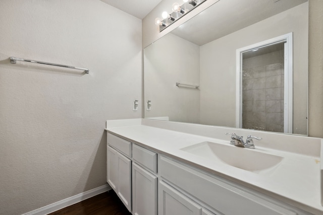 3319 Atascocita Vale Dr, Humble, TX 77396 - full bath featuring vanity and wood finished floors