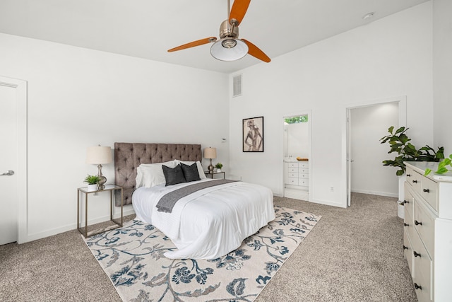 2712 La Branch St, Houston, TX 77004 - bedroom featuring light carpet and a ceiling fan