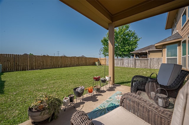 19547 Stetson Heights Ln, Richmond, TX 77407 - fenced backyard featuring a patio