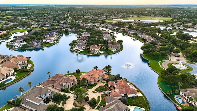 7615 San Clemente Point Ct, Katy, TX 77494 - aerial view of property's location with nearby suburban area and a nearby body of water