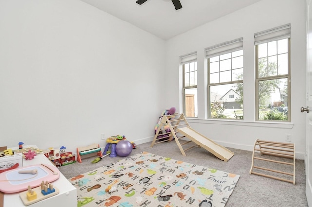 18334 Sunset Elm Dr, Cypress, TX 77433 - recreation room with carpet flooring and ceiling fan