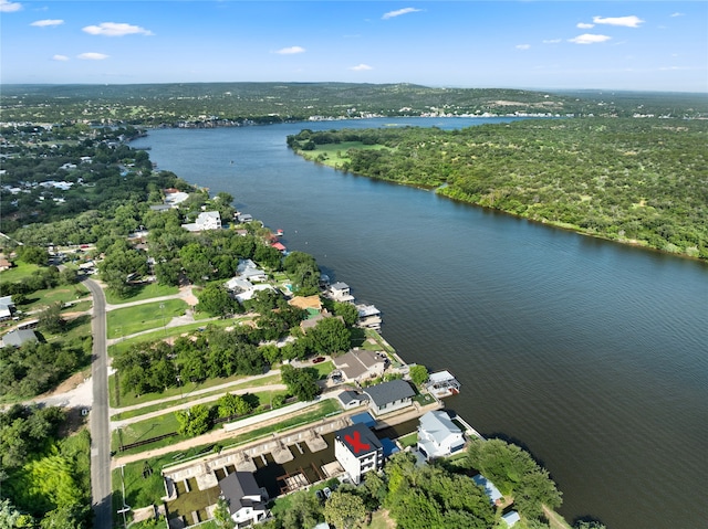 946 Euel Moore Dr, Kingsland, TX 78639 - aerial view of property's location with a large body of water