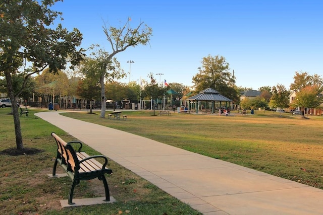 3926 Oberlin St, West University Place, TX 77005 - view of property's community featuring a gazebo and a yard