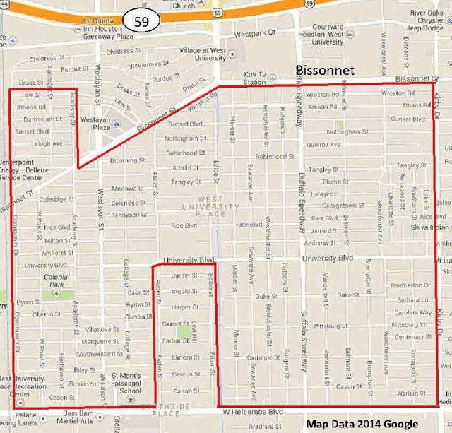 3926 Oberlin St, West University Place, TX 77005 - map / location
