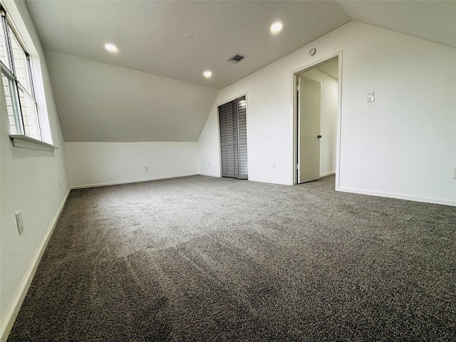 16246 Los Altos Dr, Houston, TX 77083 - additional living space featuring vaulted ceiling, carpet flooring, and recessed lighting