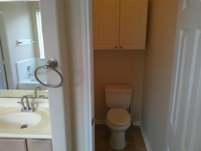 3307 Norma Ln, Pearland, TX 77584 - bathroom with vanity and tile patterned flooring