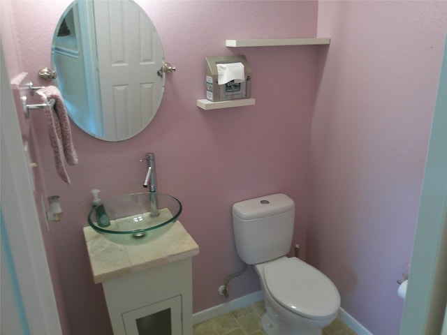 3307 Norma Ln, Pearland, TX 77584 - half bathroom with vanity and toilet