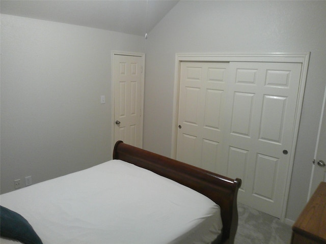 3307 Norma Ln, Pearland, TX 77584 - bedroom with lofted ceiling, carpet, and a closet