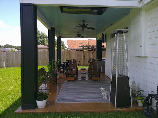 3307 Norma Ln, Pearland, TX 77584 - deck featuring ceiling fan