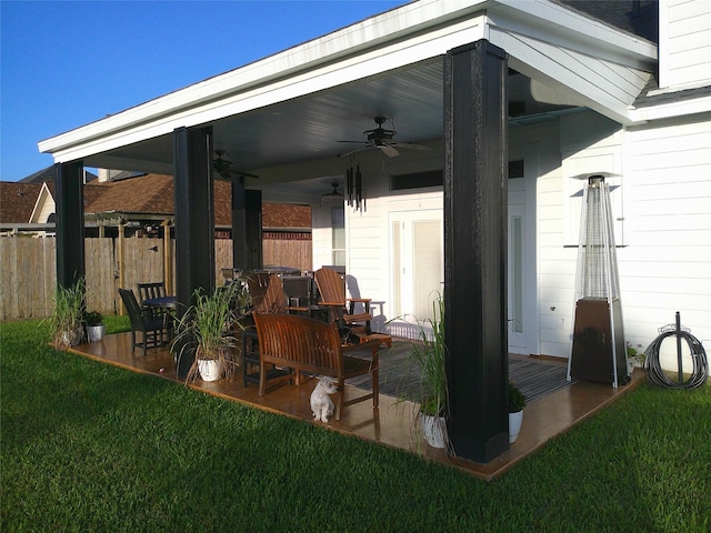 3307 Norma Ln, Pearland, TX 77584 - view of patio featuring a ceiling fan
