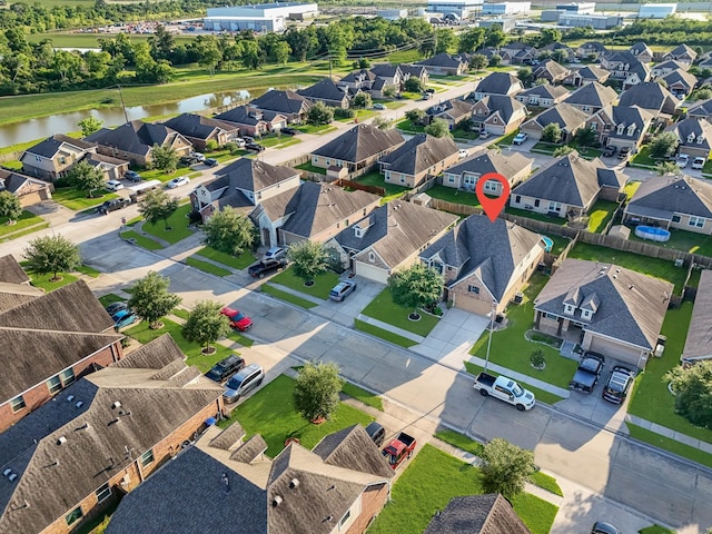 8315 Egret Bay Cir, Baytown, TX 77523 - aerial view of residential area with a large body of water