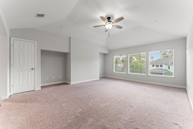 138 Cezanne Woods Pl, Spring, TX 77382 - carpeted spare room with lofted ceiling and a ceiling fan