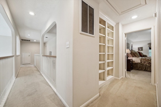 17326 Mesquite Brush Ln, Houston, TX 77095 - corridor featuring carpet floors and recessed lighting