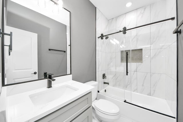 601 Lily St, Waller, TX 77484 - bathroom with enclosed tub / shower combo and vanity