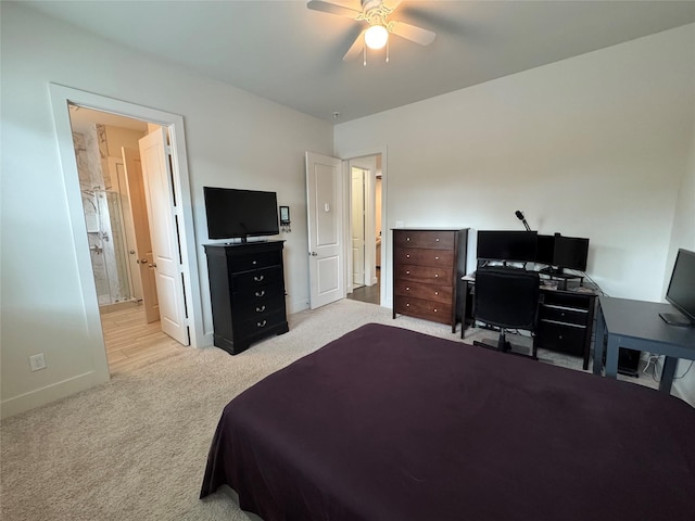6031 Cypress St, Houston, TX 77074 - bedroom featuring carpet flooring, an office area, and ceiling fan