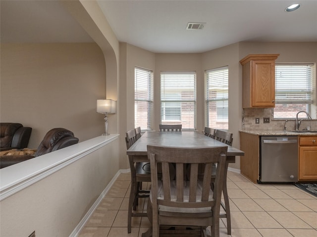 19327 Dickson Park Dr, Spring, TX 77373 - dining space featuring light tile patterned floors and recessed lighting