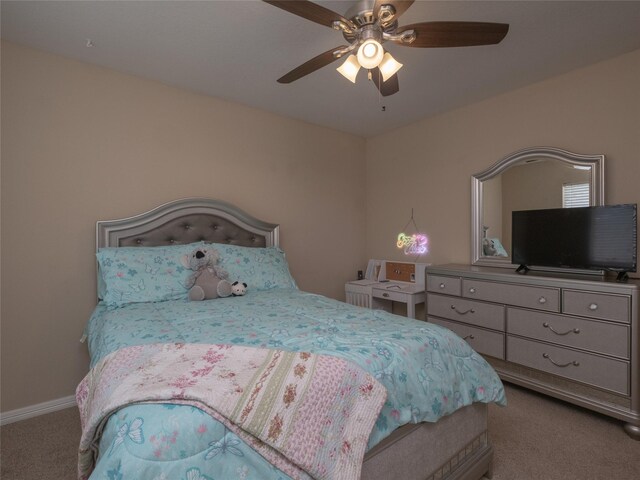 19327 Dickson Park Dr, Spring, TX 77373 - carpeted bedroom featuring baseboards and ceiling fan