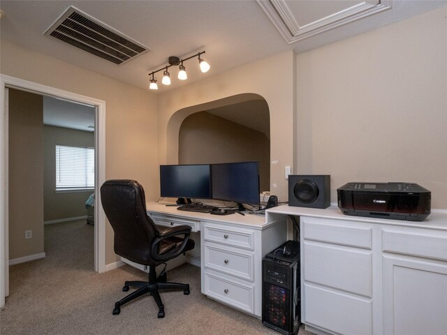 19327 Dickson Park Dr, Spring, TX 77373 - office with light carpet and track lighting