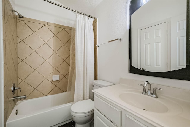 13811 Pepperstone Ln, Houston, TX 77044 - bathroom with shower / tub combo with curtain and vanity