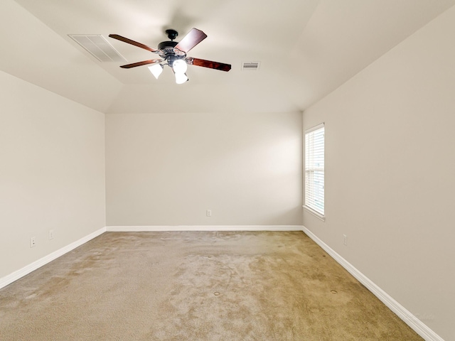 10163 Rose Willow Ln, Brookshire, TX 77423 - carpeted empty room featuring ceiling fan and lofted ceiling