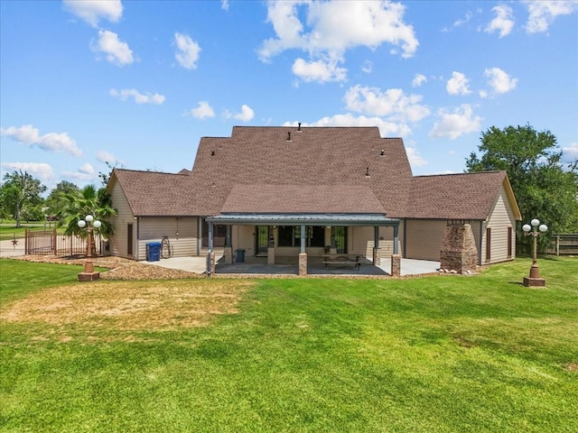1273 County Road 201a, Angleton, TX 77515 - rear view of house featuring a patio area, an attached garage, and roof with shingles