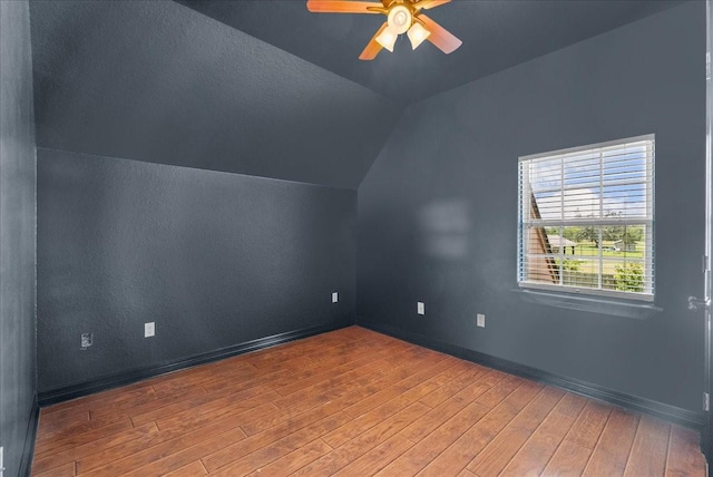 1273 County Road 201a, Angleton, TX 77515 - bonus room with lofted ceiling, ceiling fan, and wood finished floors