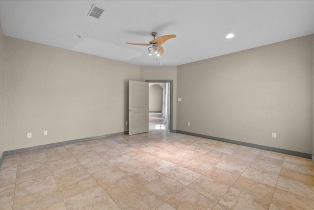 1273 County Road 201a, Angleton, TX 77515 - empty room featuring a ceiling fan and baseboards