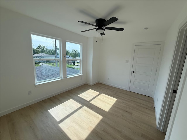 8601 Wileyvale Rd, Houston, TX 77016 - unfurnished room with wood finished floors and ceiling fan
