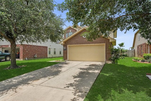 1019 Sawgrass Ridge Ln, Houston, TX 77073 - view of front of property featuring brick siding, a front yard, and driveway