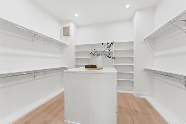 4403 Feagan, Houston, TX 77007 - walk in closet with light wood-type flooring