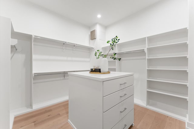 4403 Feagan, Houston, TX 77007 - walk in closet with light wood-type flooring