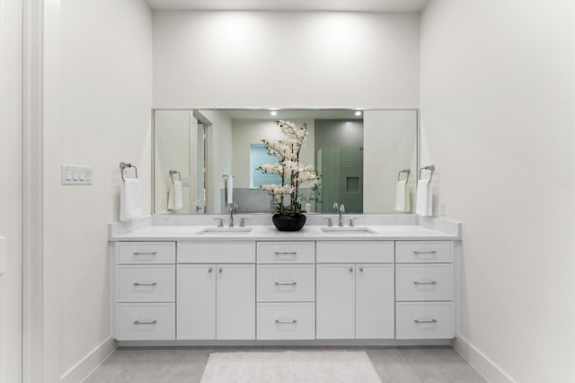 4403 Feagan, Houston, TX 77007 - full bathroom with double vanity and a shower