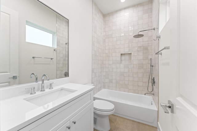 4403 Feagan, Houston, TX 77007 - bathroom featuring vanity, shower / washtub combination, tile patterned floors, and recessed lighting