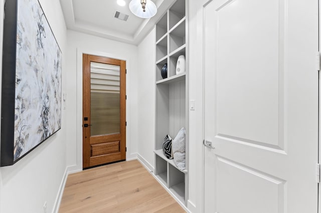 4403 Feagan, Houston, TX 77007 - mudroom with light wood-style floors and baseboards