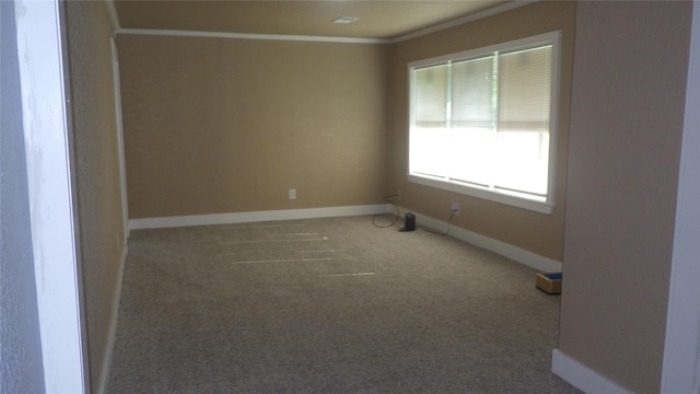 232 Birch St, Lake Jackson, TX 77566 - carpeted spare room featuring ornamental molding and baseboards