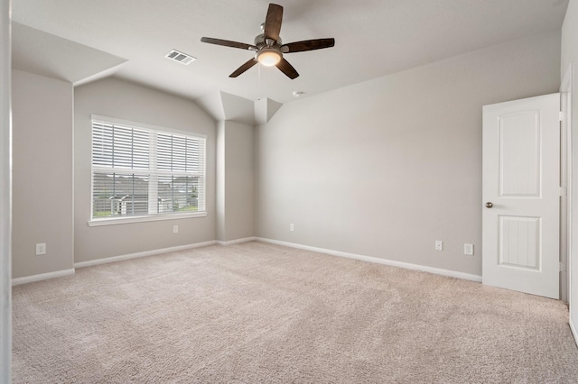 2580 Westslope Dr, Conroe, TX 77384 - carpeted spare room with ceiling fan and vaulted ceiling